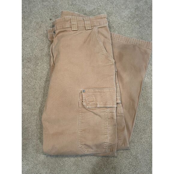 Duluth Trading Mens Flex Fire Hose Cargo Work‎ Pants Brown Size 50X34 Carpenter - Picture 5 of 8